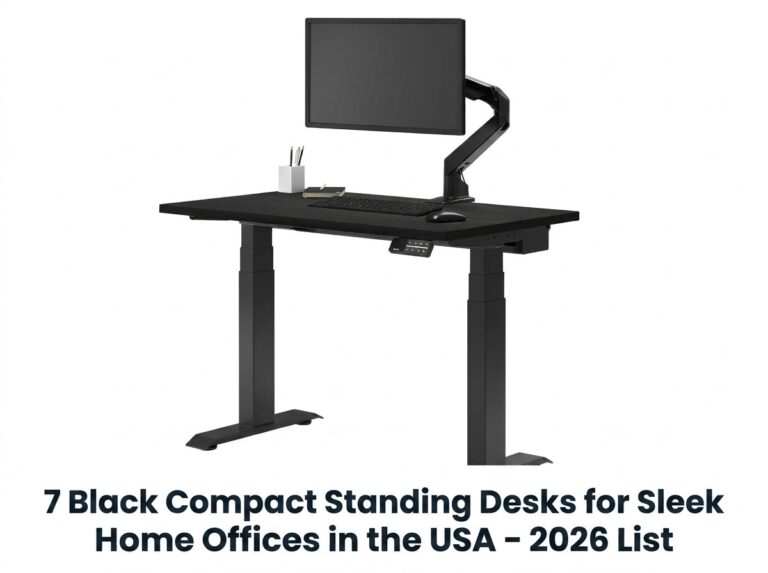 7 Black Compact Standing Desks for Sleek Home Offices in the USA – 2026 List