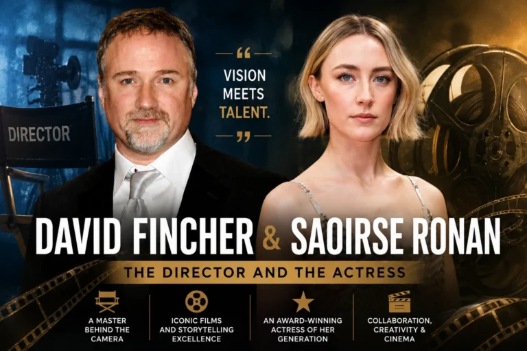 David Fincher And Saoirse Ronan standing together