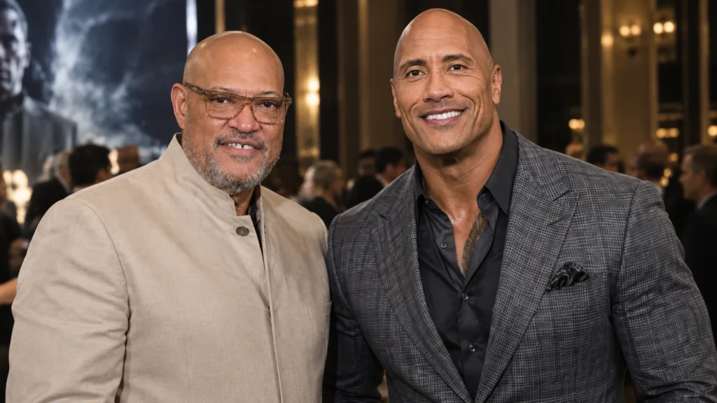 Laurence Fishburne And Dwayne Johnson together